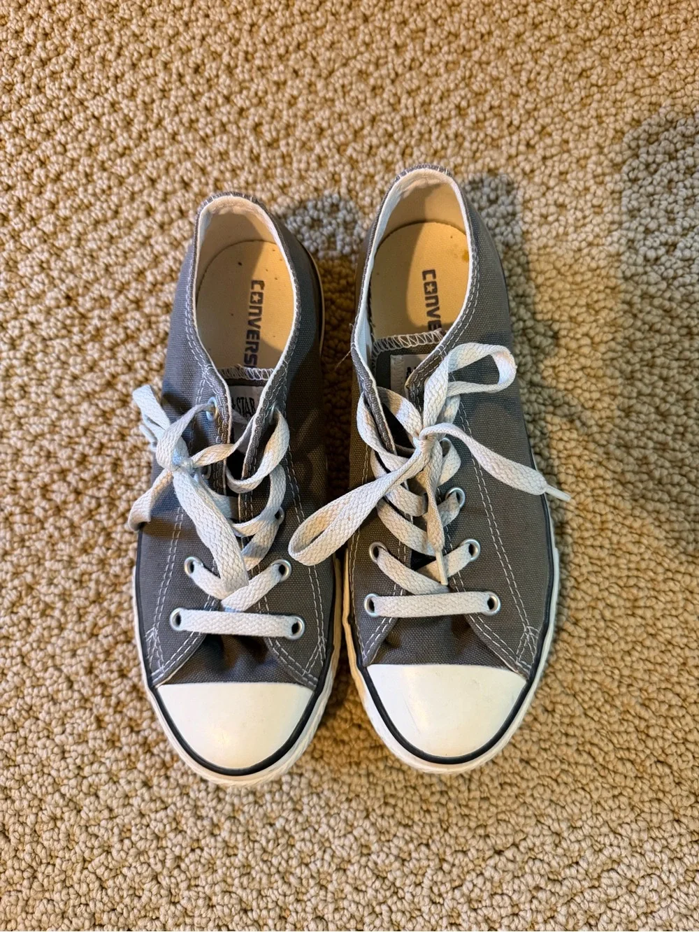Converse Chuck Taylor All Star Gray Sneaker Shoes (Youth Size 3)